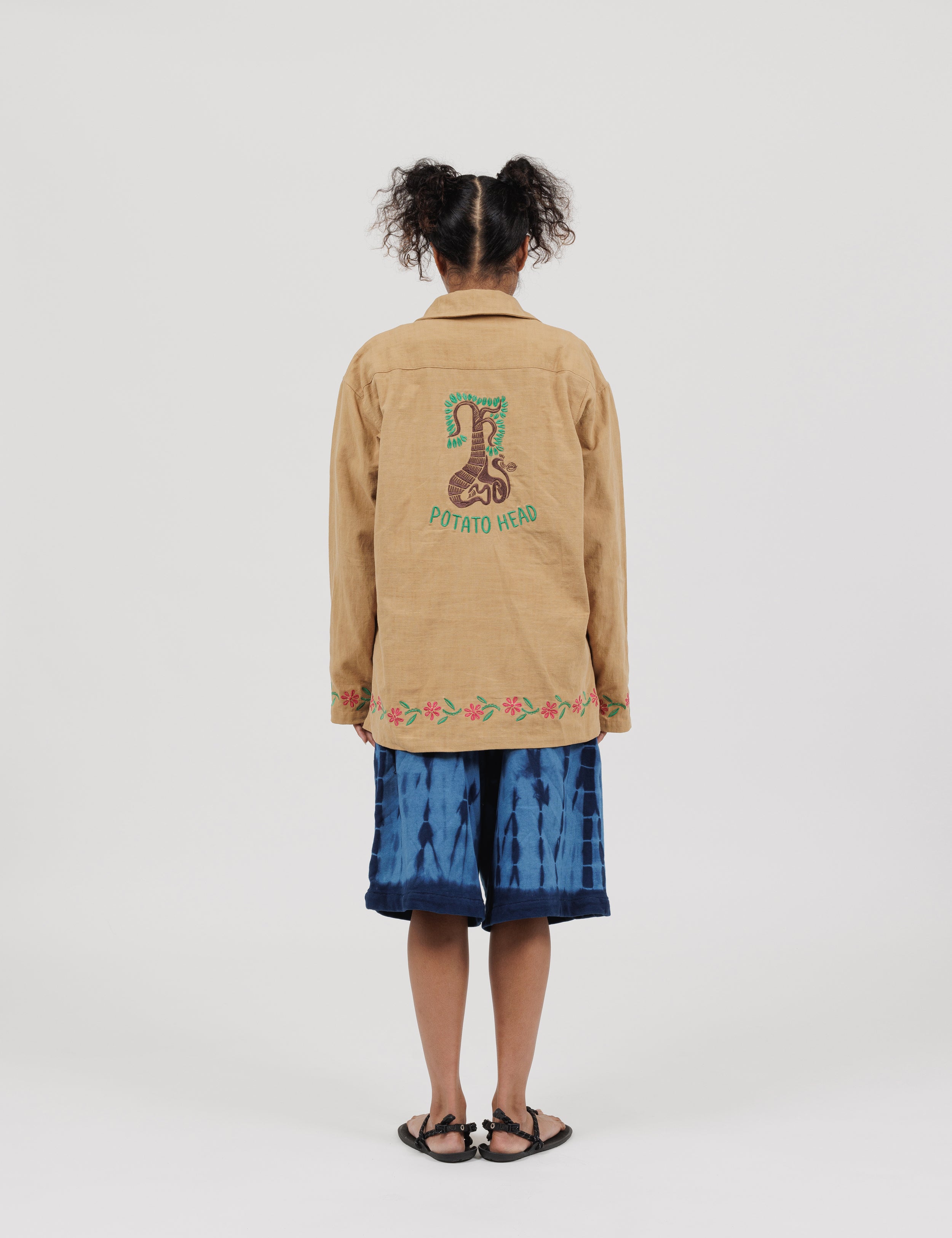 Embroidered Long Sleeve Shirt (Mango)