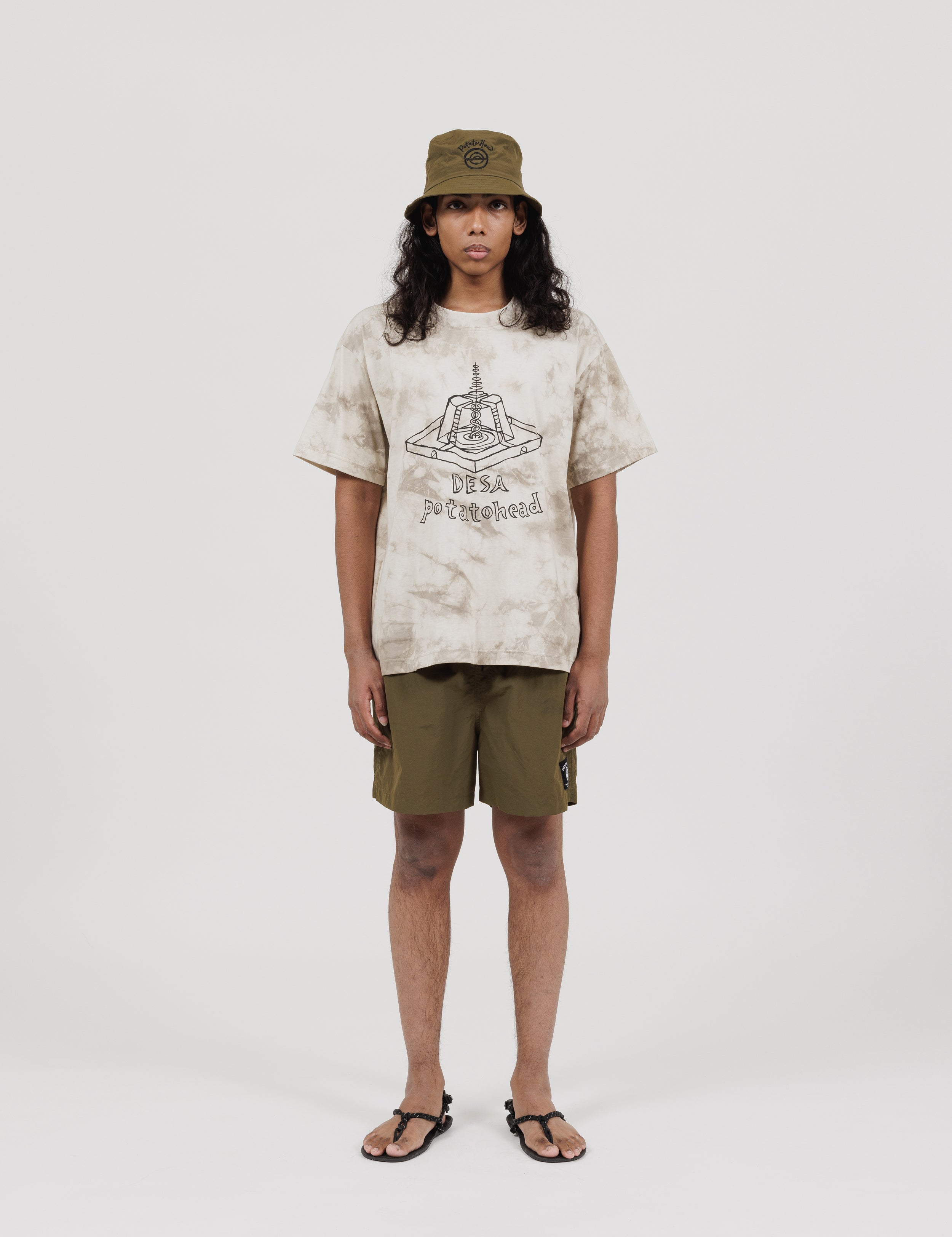 Desa Potato Head Short Sleeve T-Shirt (White x Light Grey)