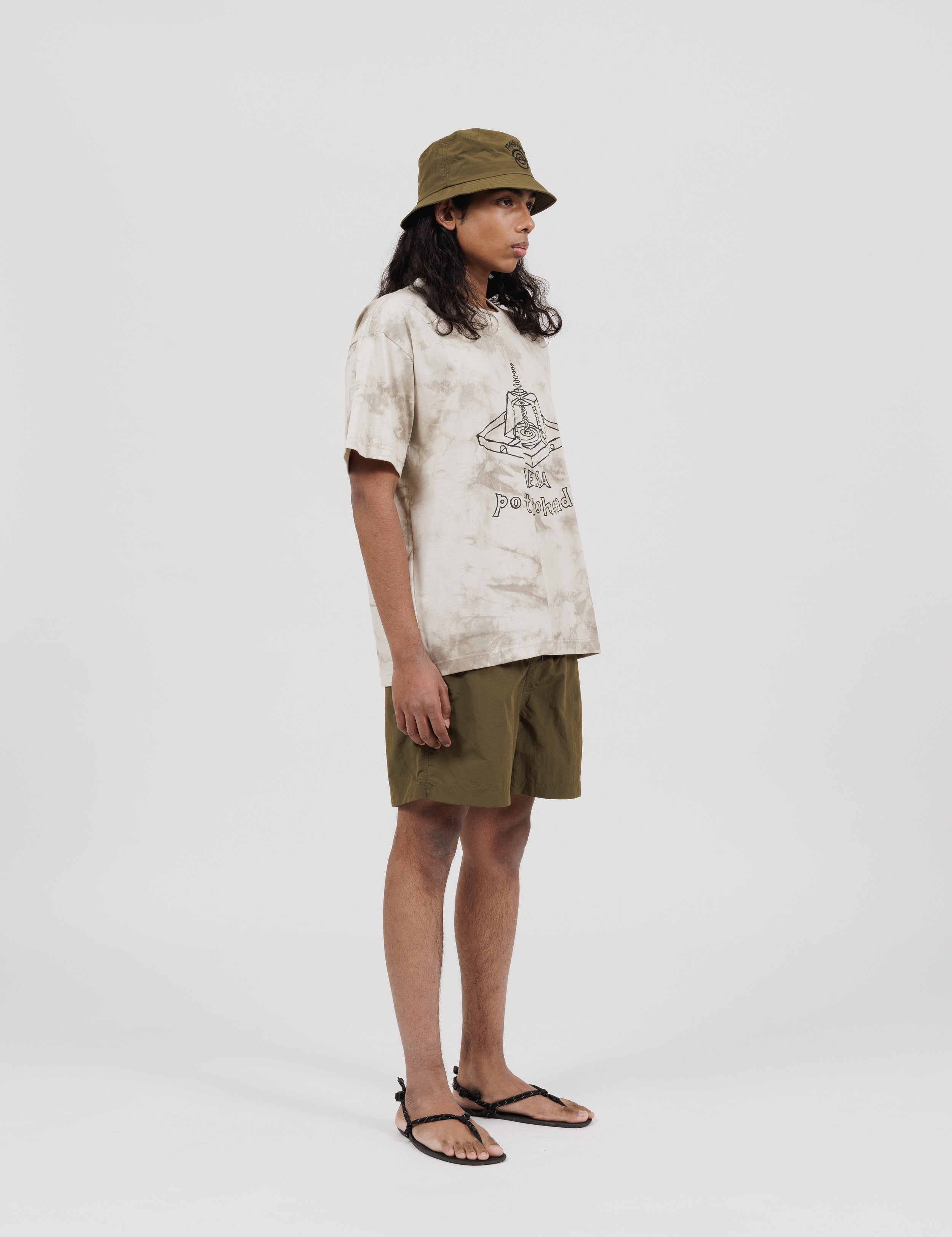 Desa Potato Head Short Sleeve T-Shirt (White x Light Grey)