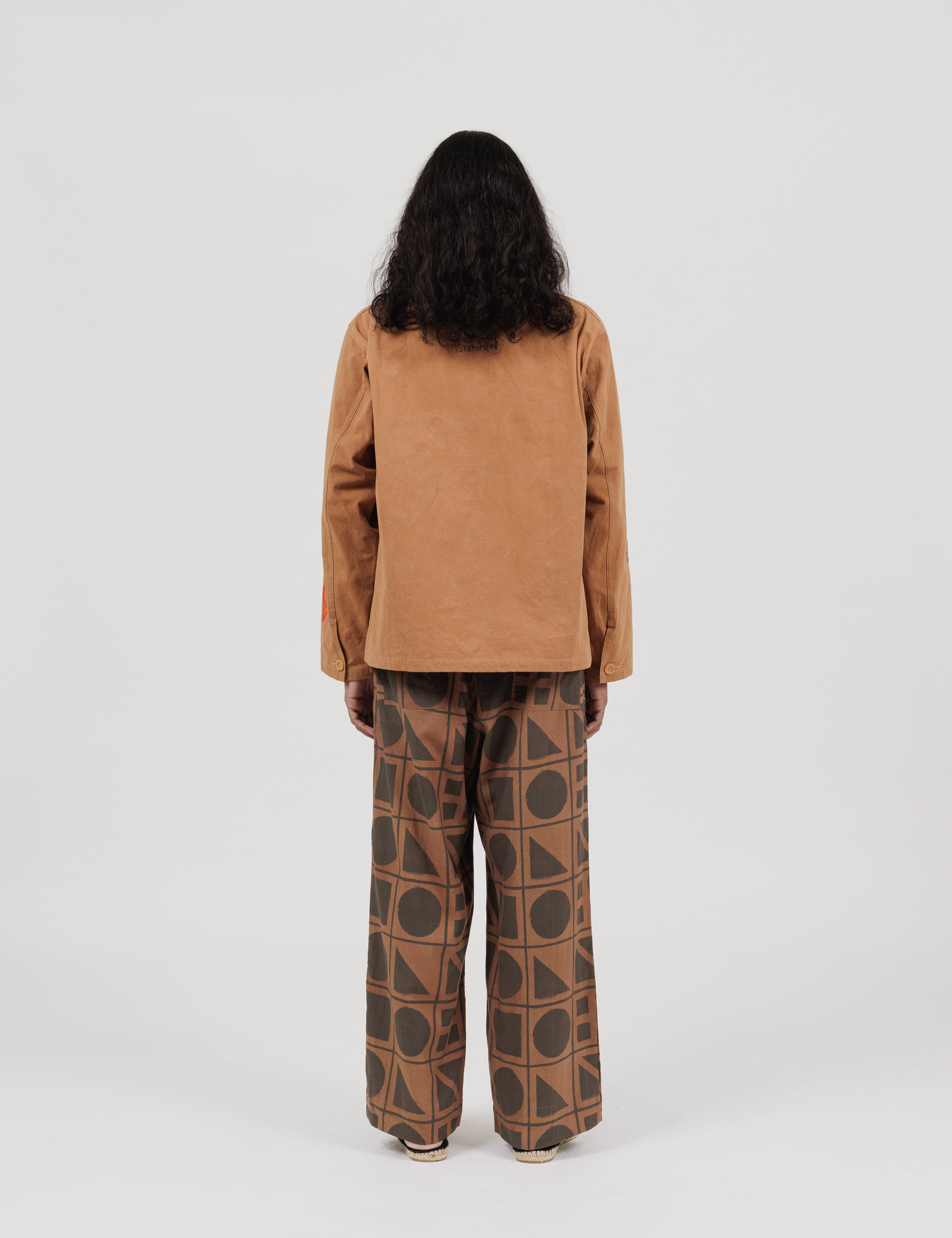 Natural Dyed Work Jacket (Light Brown)