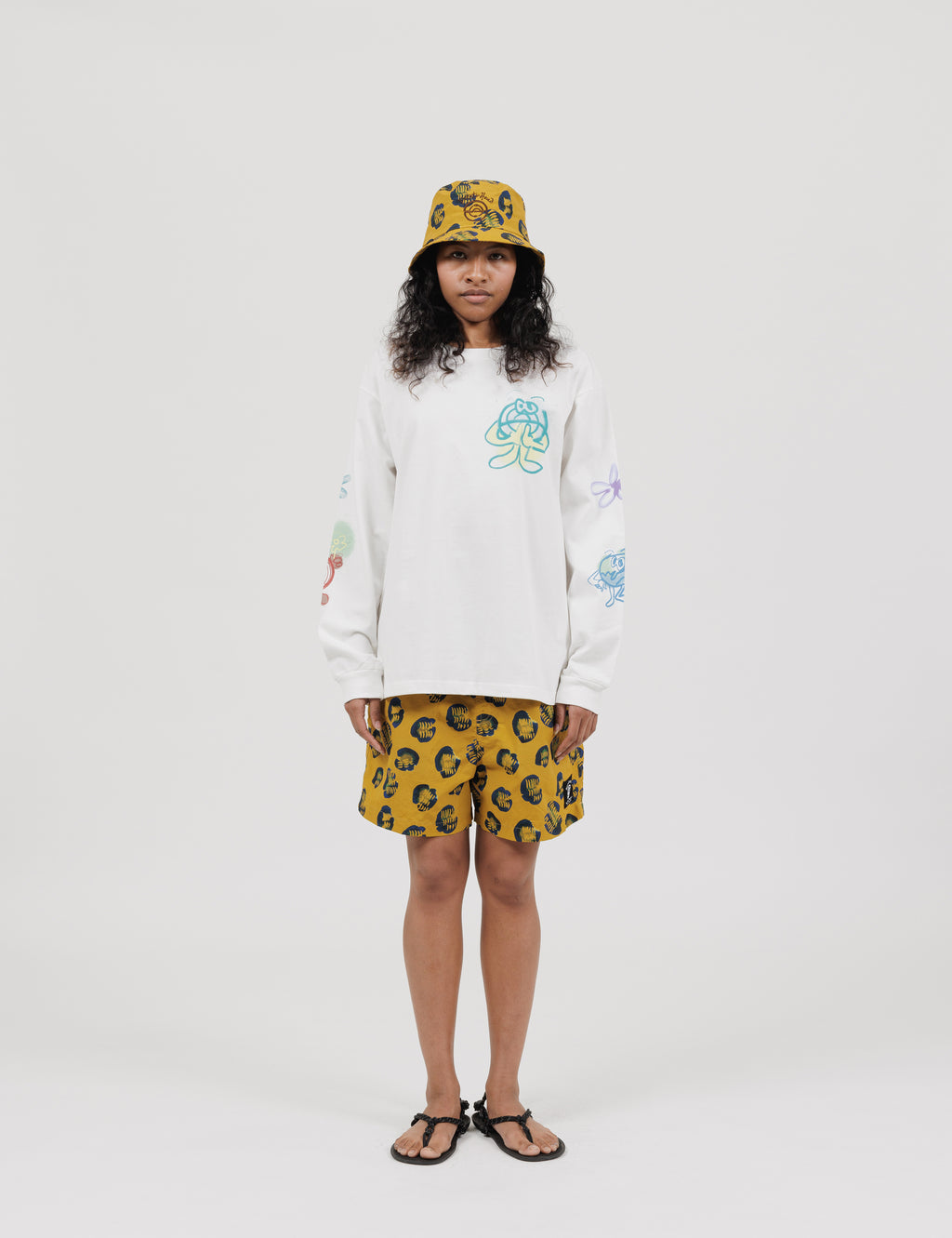 Printed Swim Shorts (Animal Mustard)