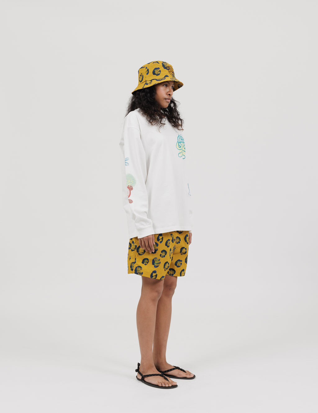 Printed Swim Shorts (Animal Mustard)