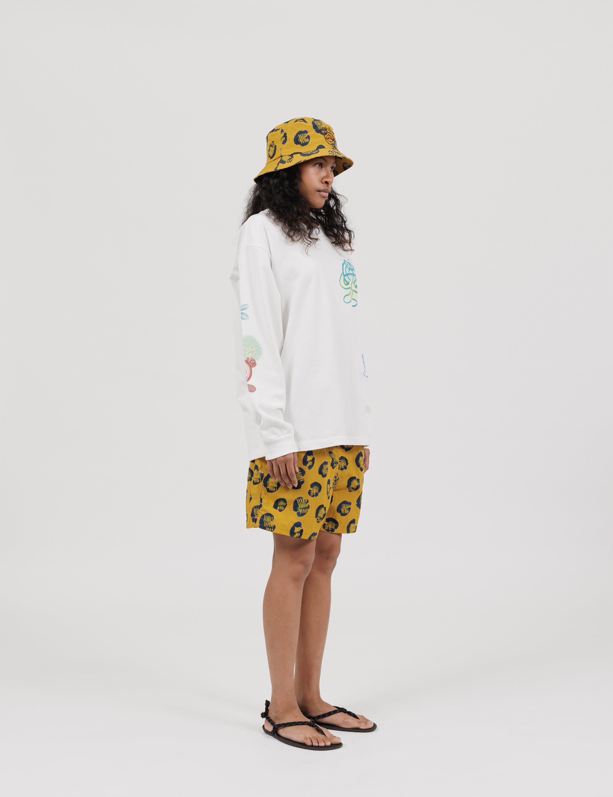 Printed Swim Shorts (Animal Mustard)