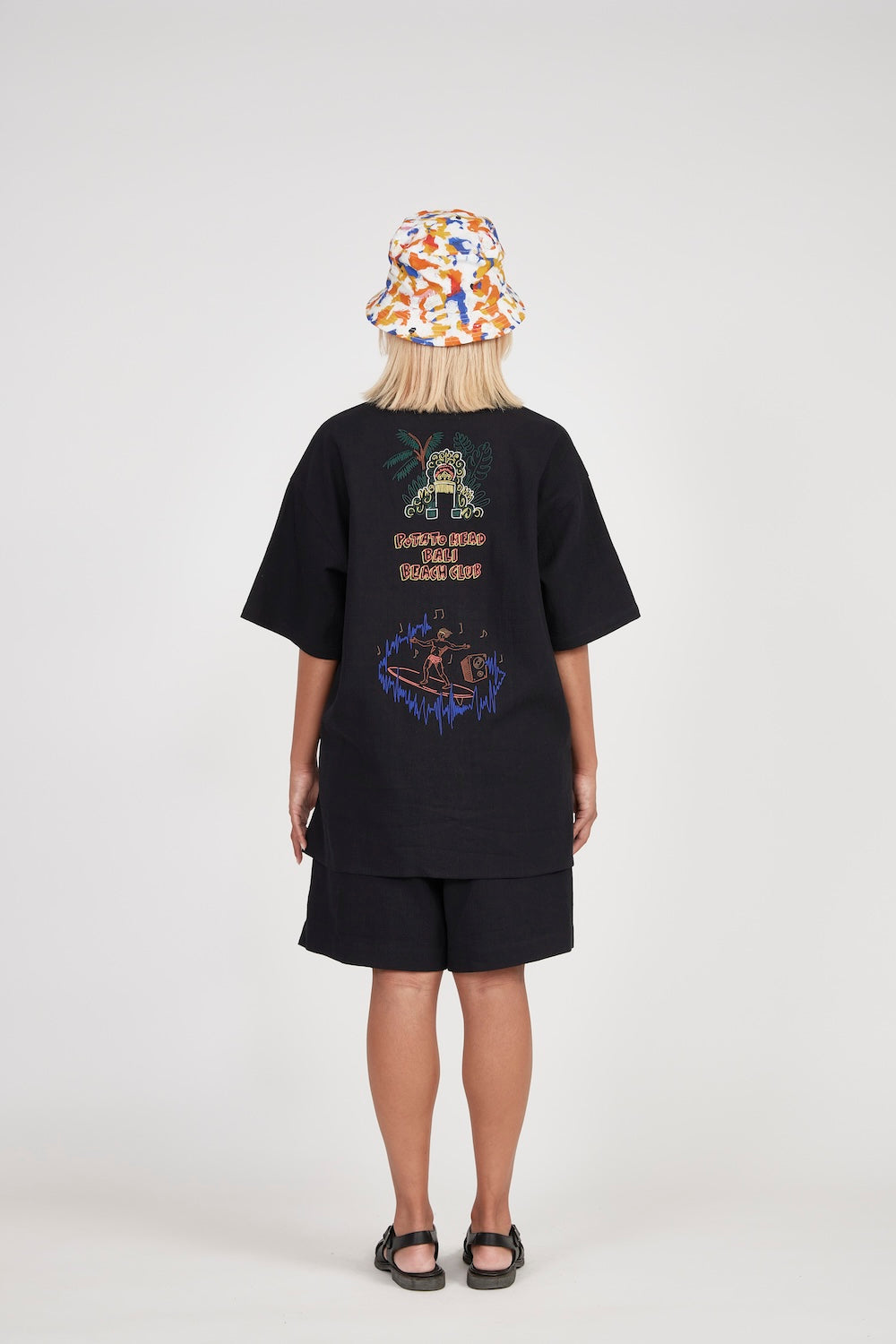 Bali's Landscape Short Sleeve Shirt (Black)