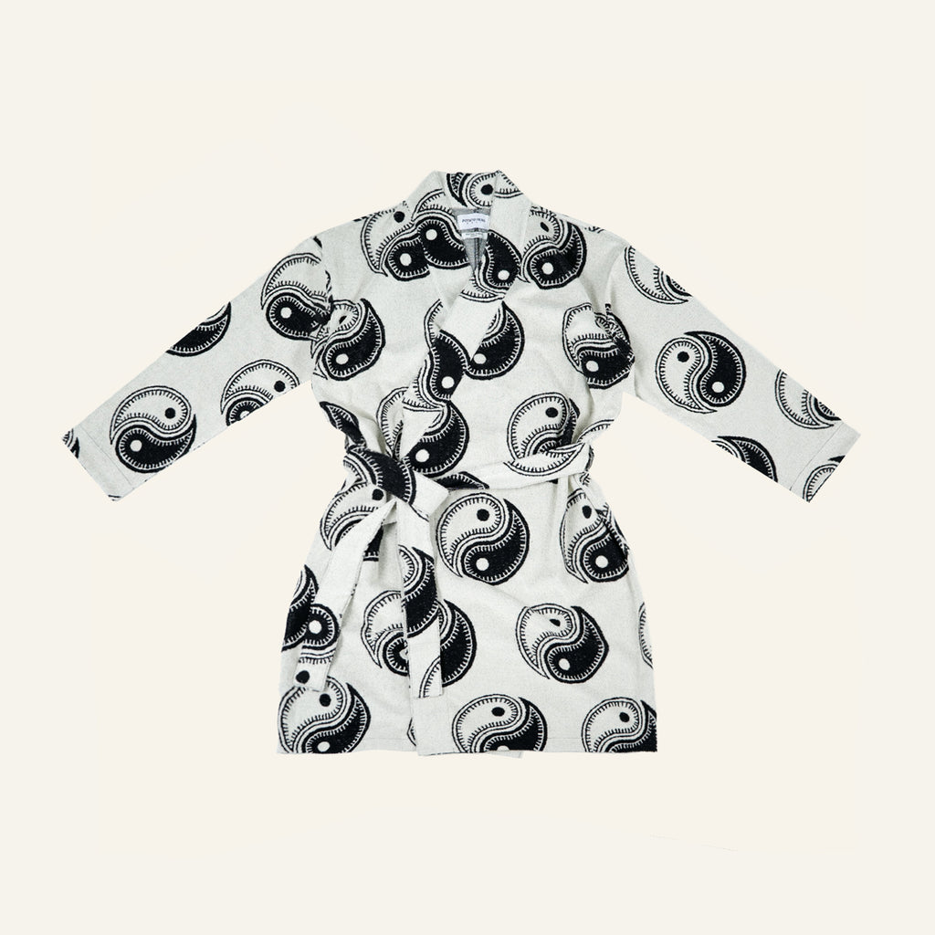 Yin Yang Beach Pile Gown (Black)