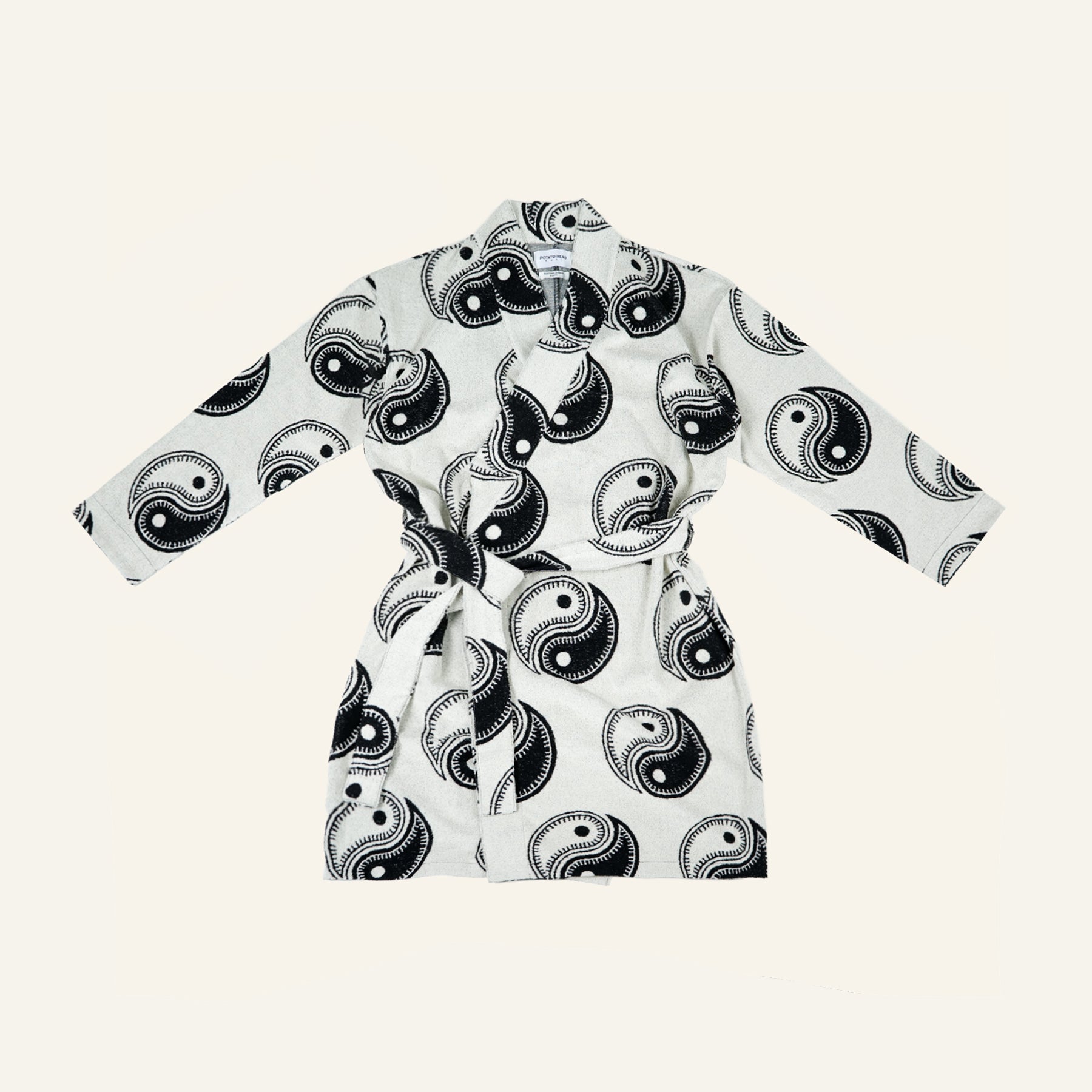 Yin Yang Beach Pile Gown (Black)