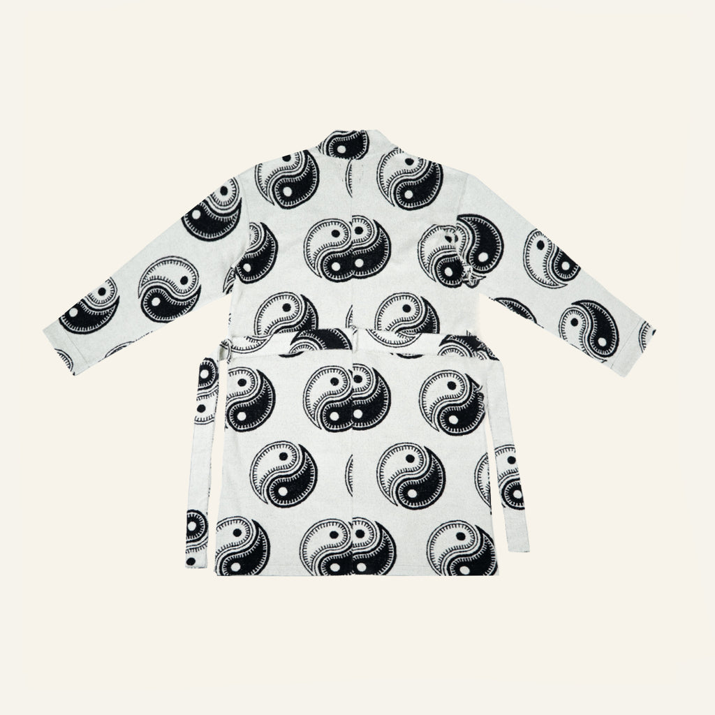 Yin Yang Beach Pile Gown (Black)