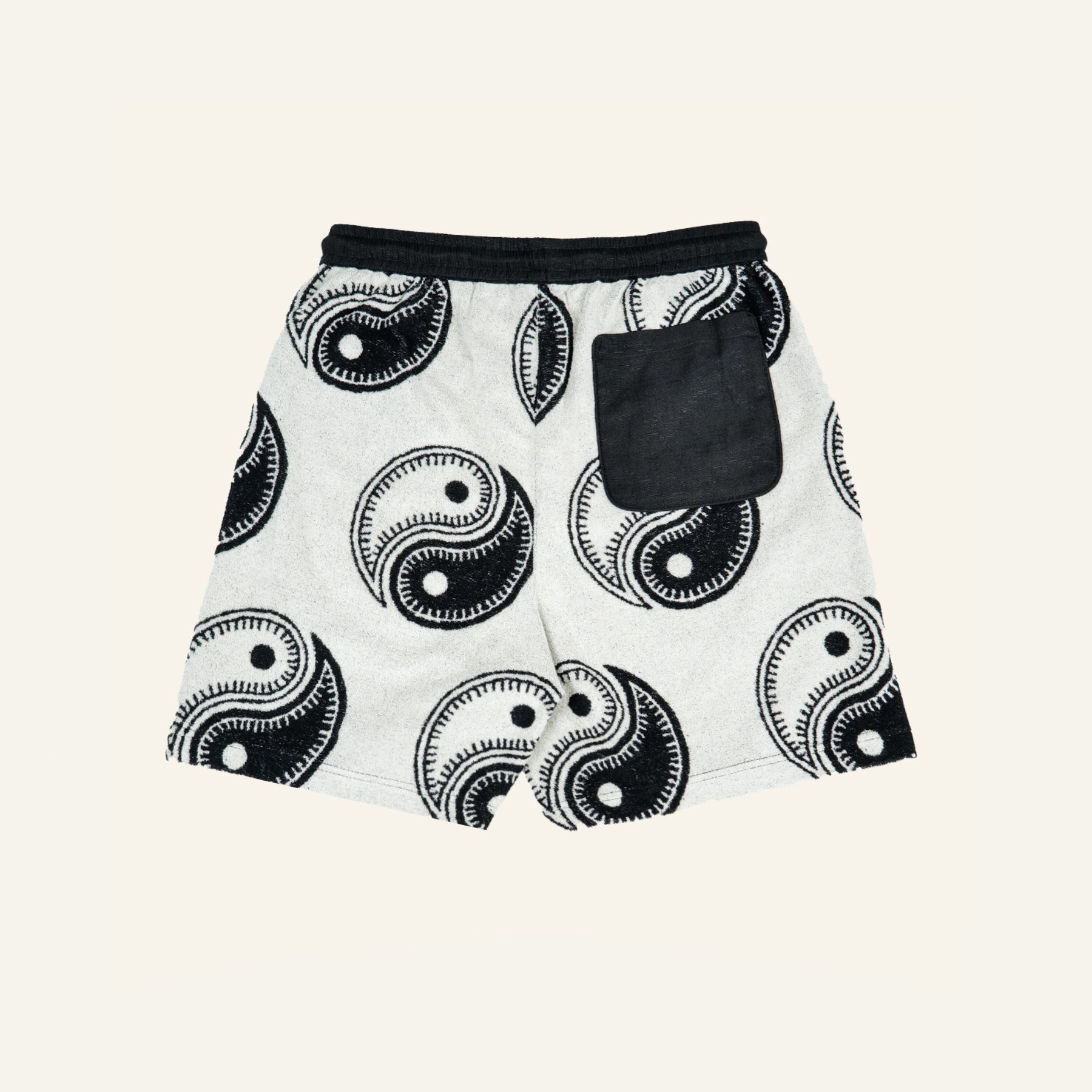 Yin Yang Beach Pile short (Black)