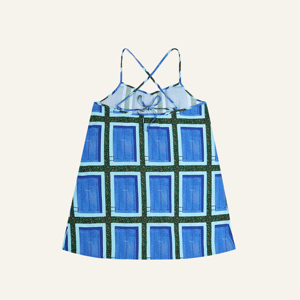 City Pop Slip Dress (Blue)