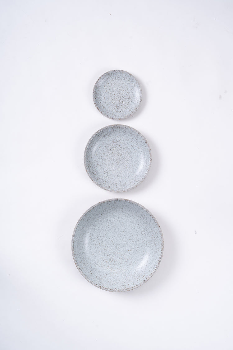 Ceramic Medium Plate Light Stone