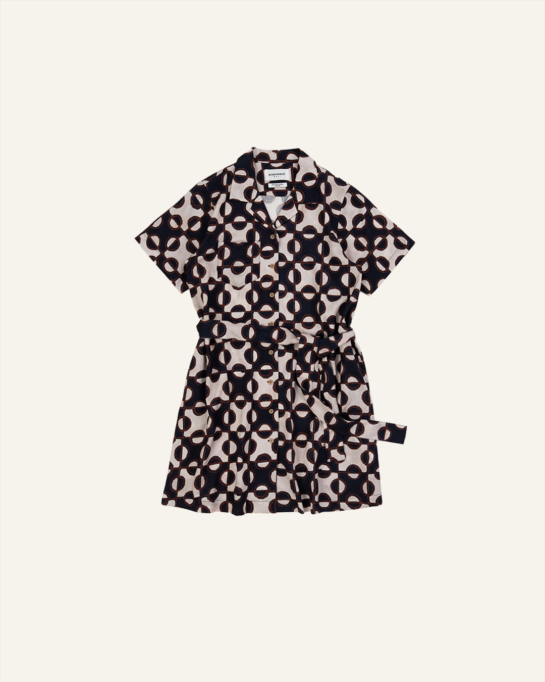 Batik Monogram Shirt Dress