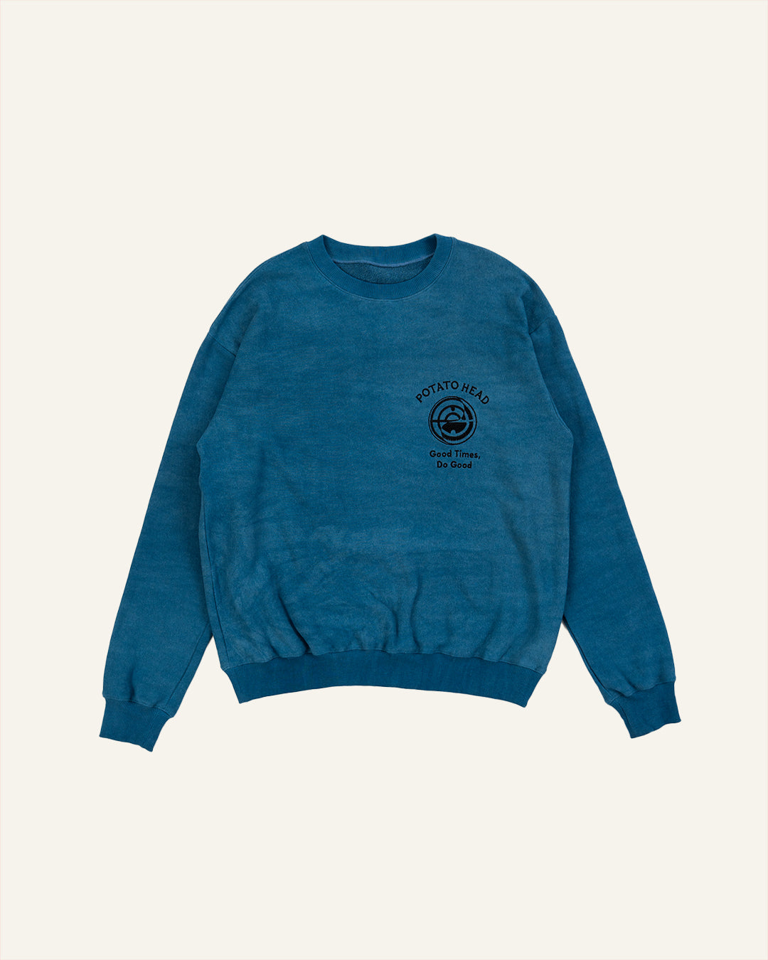 Yin Yang Crewneck Pullover Indigo
