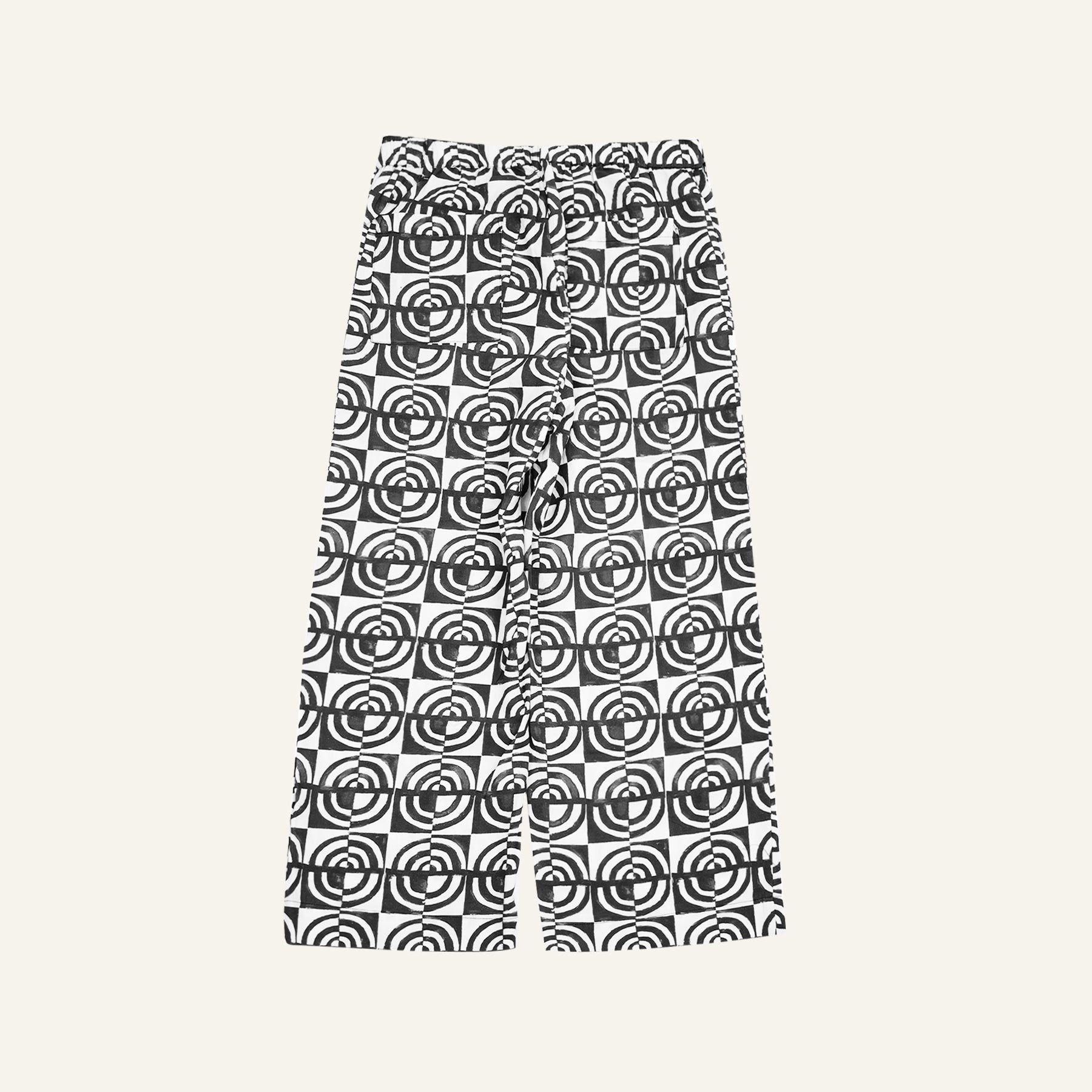 Monogram Block Print Easy Pants