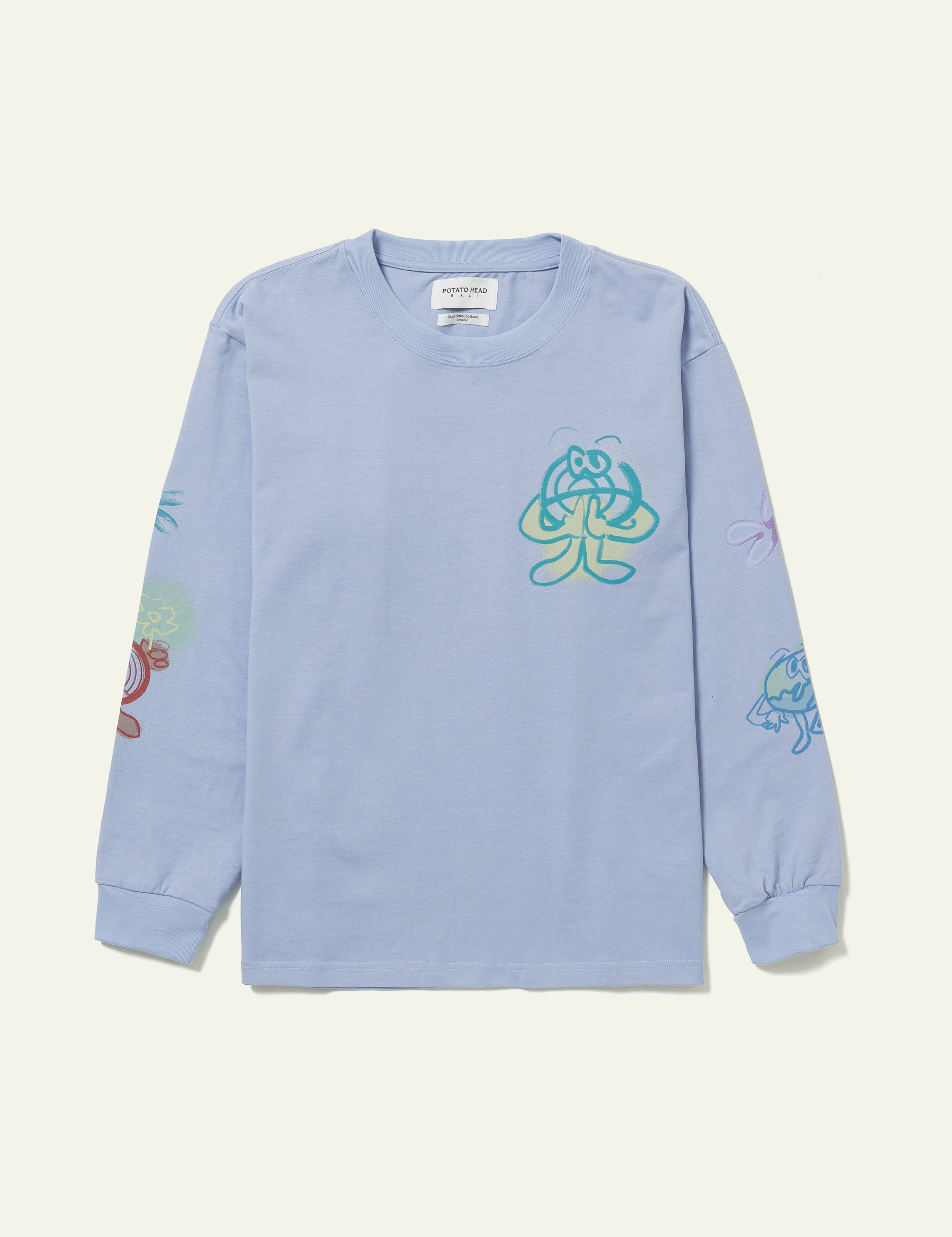 Eco Friends-Bli Made Long Sleeve T-Shirts (Watery)