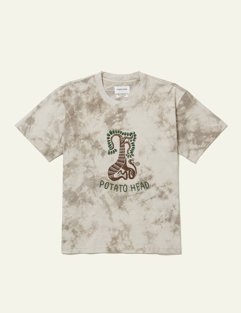 Tree Of Life Short Sleeve T-Shirt (White x Light Grey)