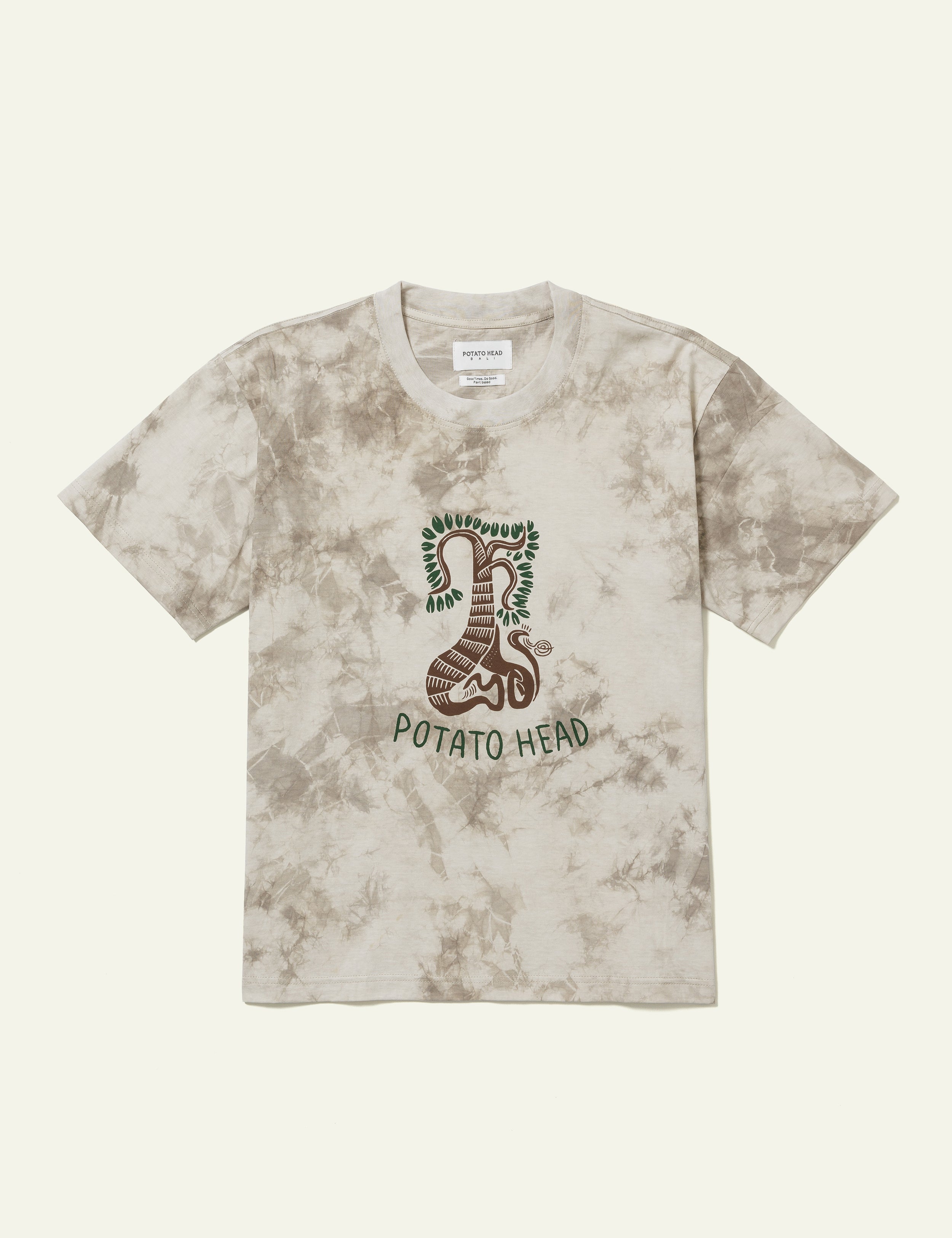 Tree Of Life Short Sleeve T-Shirt (White x Light Grey)