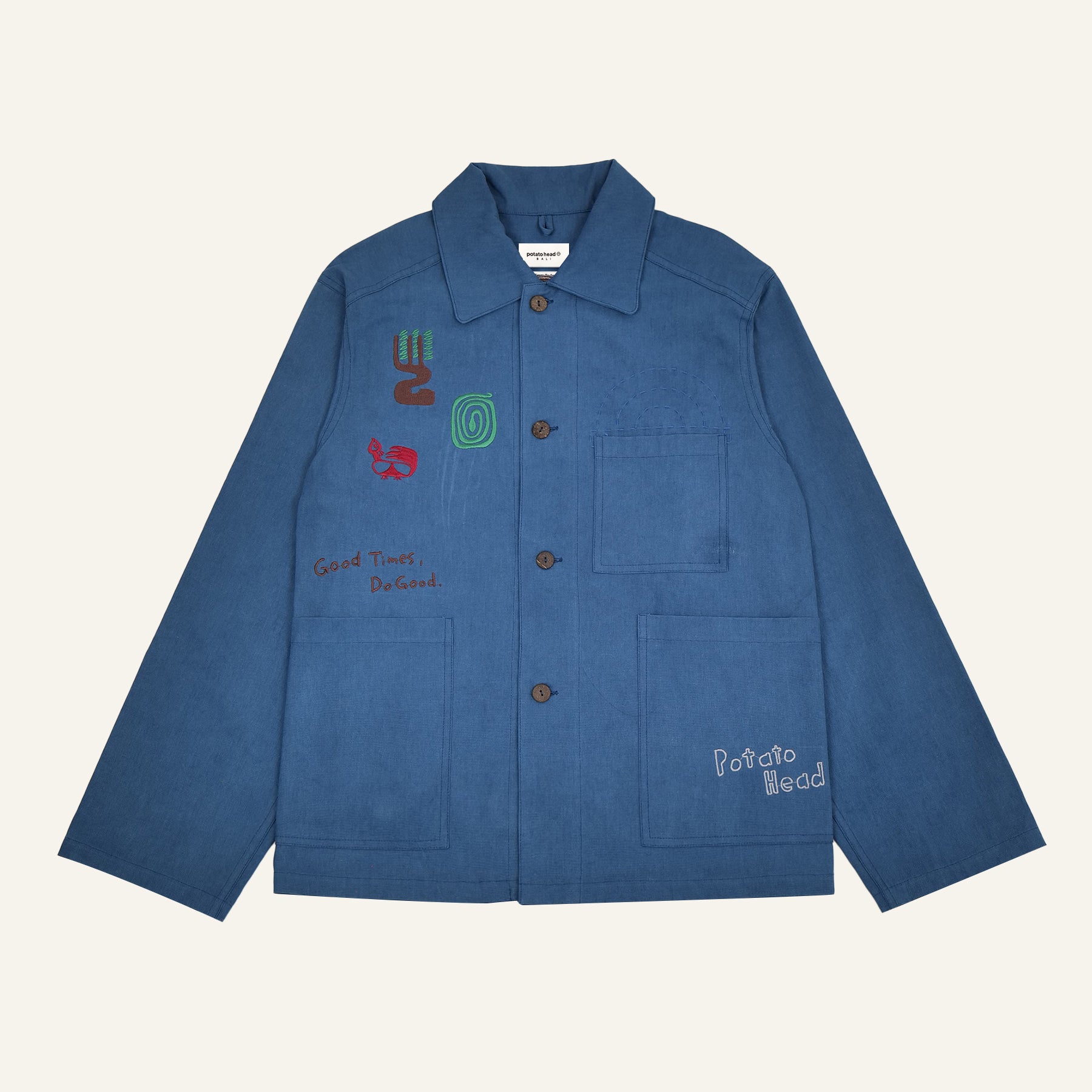 Natural Dyed Work Jacket (Indigo)